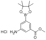 structure of CAS# 850567-50-9, (3-Amino-5-Methoxycarbonyl)Benzeneboronic Acid Pinacol Ester Hydrochloride;3-Amino-5-(Methoxycarbonyl)Benzeneboronic Acid Pinacol Ester Hydrochloride 95%;(3-AMINO-5-METHOXYCARBONYL)BENZENEBORONIC ACID PINACOL ESTER HYDROCHLORIDE;3-AMINO-5-METHOXYCARBONYLPHENYLBORONIC ACID, PINACOL ESTER, HCL