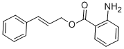 structure of CAS# 87-29-6, Anthranilic Acid Cinnamyl Ester;[(E)-3-Phenylprop-2-Enyl] 2-Aminobenzoate;2-Aminobenzoic Acid 3-Phenylprop-2-Enyl Ester;2-Aminobenzoic Acid [(E)-3-Phenylprop-2-Enyl] Ester
