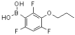 structure of CAS# 871125-73-4, (2,4,6-Trifluoro-3-propoxyphenyl)boronic acid;(2,4,6-trifluoro-3-propoxyphenyl)boronic acid;3-Propoxy-2,4,6-trifluorobenzeneboronic acid;3-Propoxy-2,4,6-trifluorophenylboronic acid