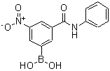 structure of CAS# 871332-91-1, [3-Nitro-5-(phenylcarbamoyl)phenyl]boronic acid;3-(Phenylaminocarbonyl)-5-nitrophenylboronic acid;3-Phenylaminocarbonyl-5-nitrophenylboronic acid