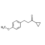 structure of CAS# 87141-66-0, 1-Cyclopropyl-3-(4-methoxyphenyl)-1-propanone;Cyclopropyl 2-(4-methoxyphenyl)ethyl ketone;MFCD03843193