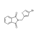 structure of CAS# 871713-60-9, 2-[(4-Bromo-2-thienyl)methyl]-1H-isoindole-1,3(2H)-dione;2-((4-bromothiophen-2-yl)methyl)isoindoline-1,3-dione
