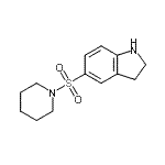 结构式 CAS# 874593-99-4, 5-(1-哌啶基磺酰基)吲哚啉