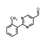 结构式 CAS# 876710-73-5, 2-(2-甲基苯基)-5-嘧啶甲醛