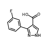 结构式 CAS# 879996-69-7, 3-(3-氟苯基)-1H-吡唑-4-羧酸