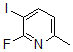 结构式 CAS# 884494-48-8, 2-氟-3-碘-6-甲基-吡啶