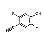 结构式 CAS# 887267-05-2, 2,5-二氟-4-羟基苯甲腈