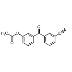 结构式 CAS# 890099-69-1, 3-(3-氰基苯甲酰基)苯基乙酸酯