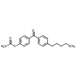 结构式 CAS# 890099-76-0, 4-(4-戊基苯甲酰基)苯基乙酸酯