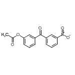 结构式 CAS# 890099-77-1, 3-(3-硝基苯甲酰)苯基乙酸酯