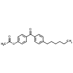 结构式 CAS# 890099-79-3, 4-(4-己基苯并酰基)苯基乙酸酯