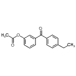 结构式 CAS# 890099-88-4, 3-(4-乙基苯甲酰)苯基乙酸酯