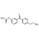 结构式 CAS# 890099-90-8, 3-(4-丙基苯甲酰基)苯基乙酸酯
