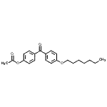 结构式 CAS# 890099-93-1, 4-[4-(庚氧基)苯甲酰基]苯基乙酸酯