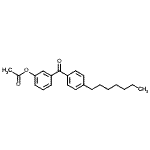 结构式 CAS# 890099-98-6, 3-(4-庚基苯甲酰基)苯基乙酸酯