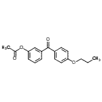 结构式 CAS# 890100-02-4, 3-(4-丙氧基苯甲酰基)苯基乙酸酯