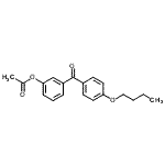 结构式 CAS# 890100-04-6, 3-(4-丁氧基苯甲酰基)苯基乙酸酯