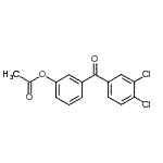 结构式 CAS# 890100-32-0, 3-(3,4-二氯苯甲酰基)苯基乙酸酯
