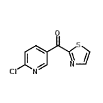 结构式 CAS# 890100-46-6, (6-氯-3-吡啶基)(1,3-噻唑-2-基)甲酮