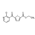 结构式 CAS# 890100-49-9, 乙基5-[(2-氯-3-吡啶基)羰基]-2-噻吩羧酸酯