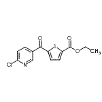结构式 CAS# 890100-50-2, 乙基5-[(6-氯-3-吡啶基)羰基]-2-噻吩羧酸酯