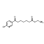 结构式 CAS# 890100-69-3, 乙基7-(6-氯-3-吡啶基)-7-氧代庚酸酯