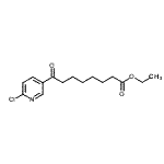 结构式 CAS# 890100-72-8, 乙基8-(6-氯-3-吡啶基)-8-氧代辛酸酯