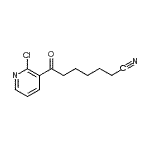 结构式 CAS# 890100-80-8, 7-(2-氯-3-吡啶基)-7-氧代庚烷腈