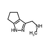 结构式 CAS# 893638-31-8, N-甲基-1-(1,4,5,6-四氢环戊烯并[c]吡唑-3-基)甲胺