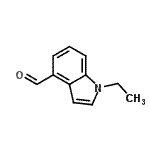 结构式 CAS# 894852-86-9, 1-乙基-1H-吲哚-4-甲醛