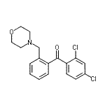 structure of CAS# 898751-01-4, (2,4-Dichlorophenyl)[2-(4-morpholinylmethyl)phenyl]methanone;2,4-Dichloro-2'-morpholinomethyl benzophenone