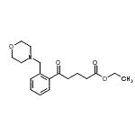 structure of CAS# 898751-49-0, Ethyl 5-[2-(4-morpholinylmethyl)phenyl]-5-oxopentanoate;Ethyl 5-[2-(morpholinomethyl)phenyl]-5-oxovalerate