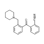 结构式 CAS# 898751-83-2, 2-[2-(1-哌啶基甲基)苯甲酰基]苯甲腈