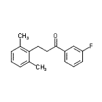 结构式 CAS# 898754-76-2, 3-(2,6-二甲基苯基)-1-(3-氟苯基)-1-丙酮