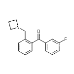 结构式 CAS# 898754-80-8, [2-(1-氮杂环丁基甲基)苯基](3-氟苯基)甲酮