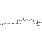 结构式 CAS# 898755-54-9, 5-(5,5-二甲基-1,3-二恶烷-2-基)-1-(4-庚基苯基)-1-戊酮