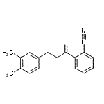 结构式 CAS# 898755-71-0, 2-[3-(3,4-二甲基苯基)丙酰]苯甲腈
