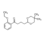 结构式 CAS# 898755-75-4, 4-(5,5-二甲基-1,3-二恶烷-2-基)-1-(2-乙氧基苯基)-1-丁酮