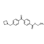 结构式 CAS# 898756-31-5, 乙基4-[4-(1-氮杂环丁基甲基)苯甲酰基]苯甲酸酯
