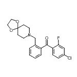 结构式 CAS# 898756-45-1, (4-氯-2-氟苯基)[2-(1,4-二氧杂-8-氮杂螺[4.5]癸-8-基甲基)苯基]甲酮