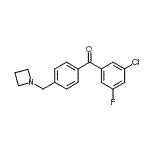 结构式 CAS# 898756-91-7, [4-(1-氮杂环丁基甲基)苯基](3-氯-5-氟苯基)甲酮
