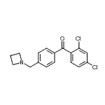 structure of CAS# 898756-96-2, [4-(1-Azetidinylmethyl)phenyl](2,4-dichlorophenyl)methanone;4'-azetidinomethyl-2,4-dichlorobenzophenone