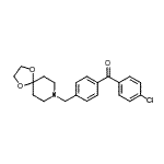 结构式 CAS# 898757-82-9, (4-氯苯基)[4-(1,4-二氧杂-8-氮杂螺[4.5]癸-8-基甲基)苯基]甲酮