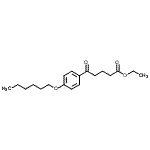 结构式 CAS# 898757-89-6, 乙基5-[4-(己氧基)苯基]-5-氧代戊酸酯