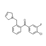 structure of CAS# 898763-41-2, (4-Chloro-3-fluorophenyl)[2-(2,5-dihydro-1H-pyrrol-1-ylmethyl)phenyl]methanone;4-chloro-3-fluoro-2'-(3-pyrrolinomethyl) benzophenone