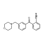 结构式 CAS# 898765-11-2, 2-[3-(4-吗啉基甲基)苯甲酰基]苯甲腈