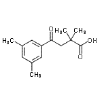 structure of CAS# 898765-45-2, 4-(3,5-Dimethylphenyl)-2,2-dimethyl-4-oxobutanoic acid;2,2-Dimethyl-4-(3,5-dimethylphenyl)-4-oxobutyric acid
