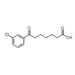 结构式 CAS# 898765-73-6, 7-(3-氯苯基)-7-氧代庚酸