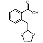 结构式 CAS# 898767-07-2, 2-(1,3-二氧戊环-2-基甲基)苯甲酸
