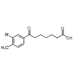 结构式 CAS# 898767-22-1, 7-(3-溴-4-甲基苯基)-7-氧代庚酸